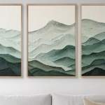 .How to Create Mountain Wall Art with Depth and Textured Painting Techniques
