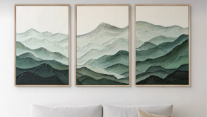 .How to Create Mountain Wall Art with Depth and Textured Painting Techniques